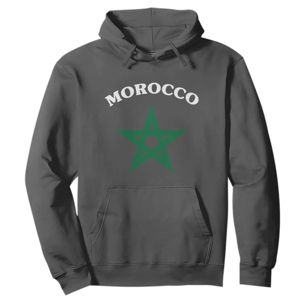Morocco Pride Flag Star Hoodie Patriotic Moroccan Heritage Souvenir