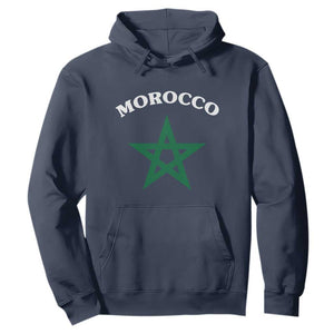 Morocco Pride Flag Star Hoodie Patriotic Moroccan Heritage Souvenir