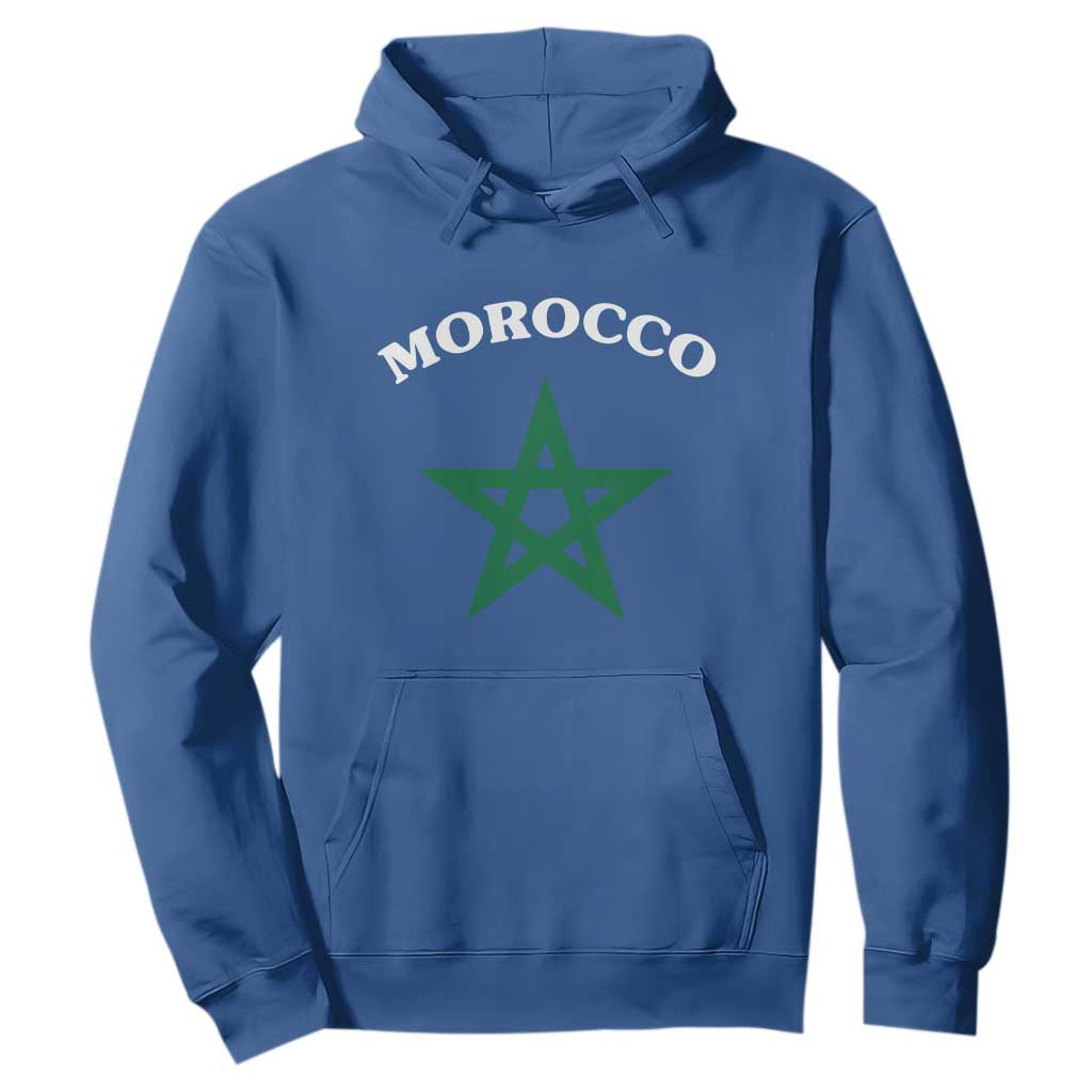 Morocco Pride Flag Star Hoodie Patriotic Moroccan Heritage Souvenir
