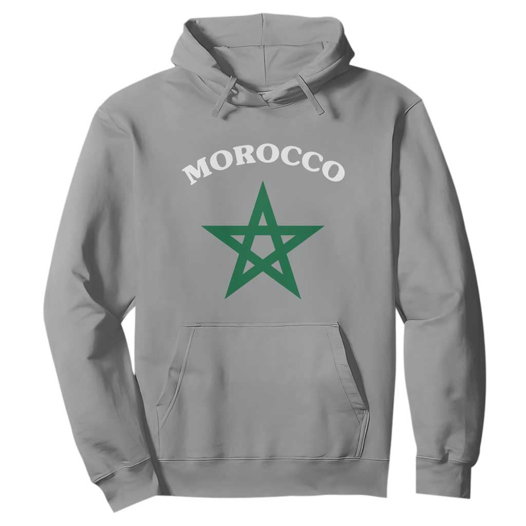 Morocco Pride Flag Star Hoodie Patriotic Moroccan Heritage Souvenir