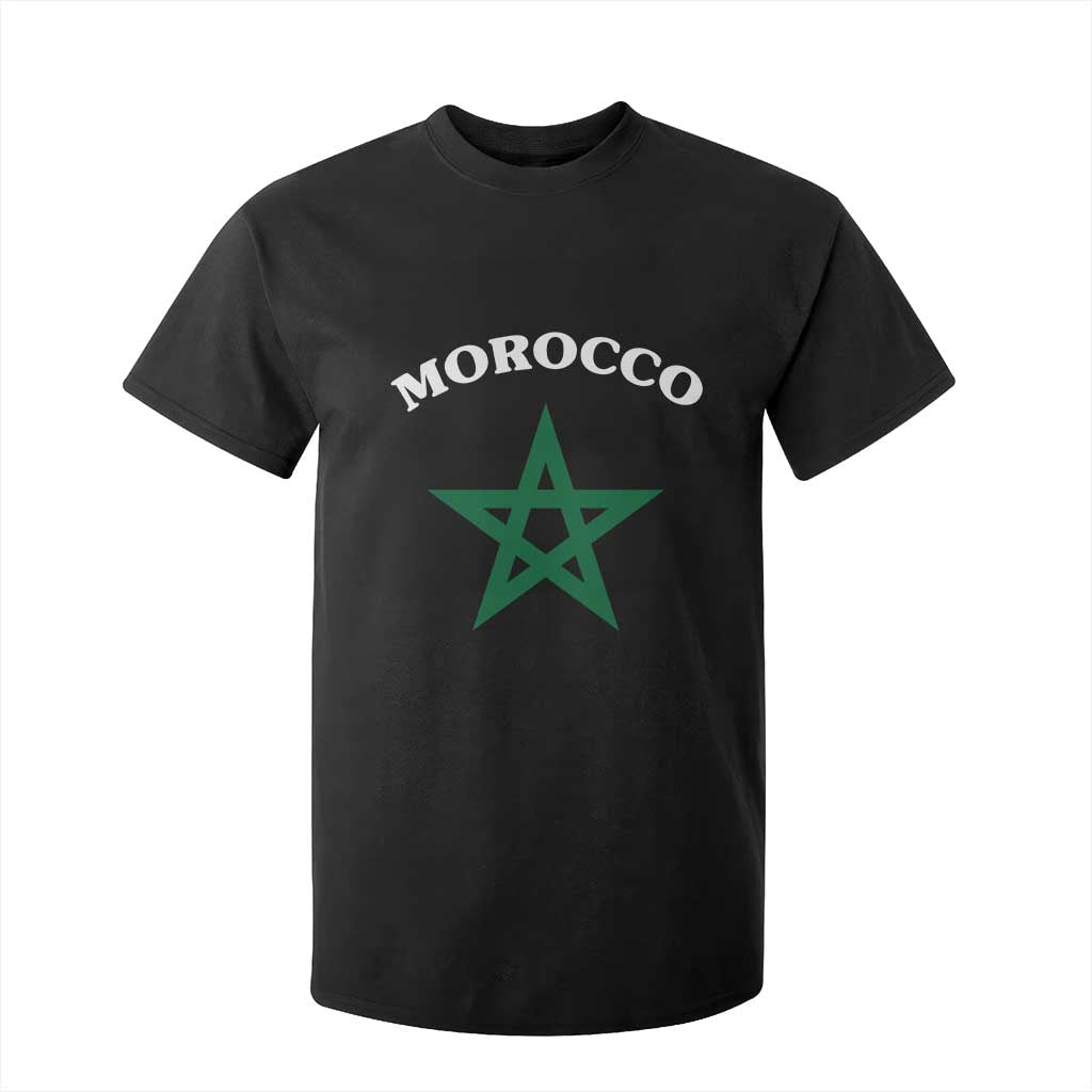 Morocco Pride Flag Star T Shirt For Kid Patriotic Moroccan Heritage Souvenir