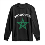 Morocco Pride Flag Star Long Sleeve Shirt Patriotic Moroccan Heritage Souvenir