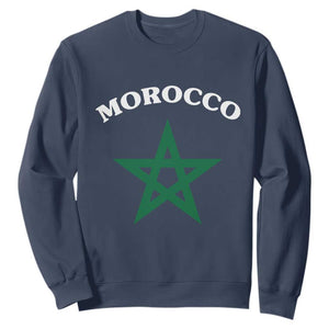 Morocco Pride Flag Star Sweatshirt Patriotic Moroccan Heritage Souvenir