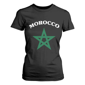Morocco Pride Flag Star T Shirt For Women Patriotic Moroccan Heritage Souvenir