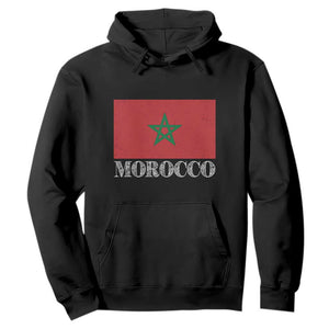 Vintage Morocco Flag Hoodie Patriotic Moroccan Pride