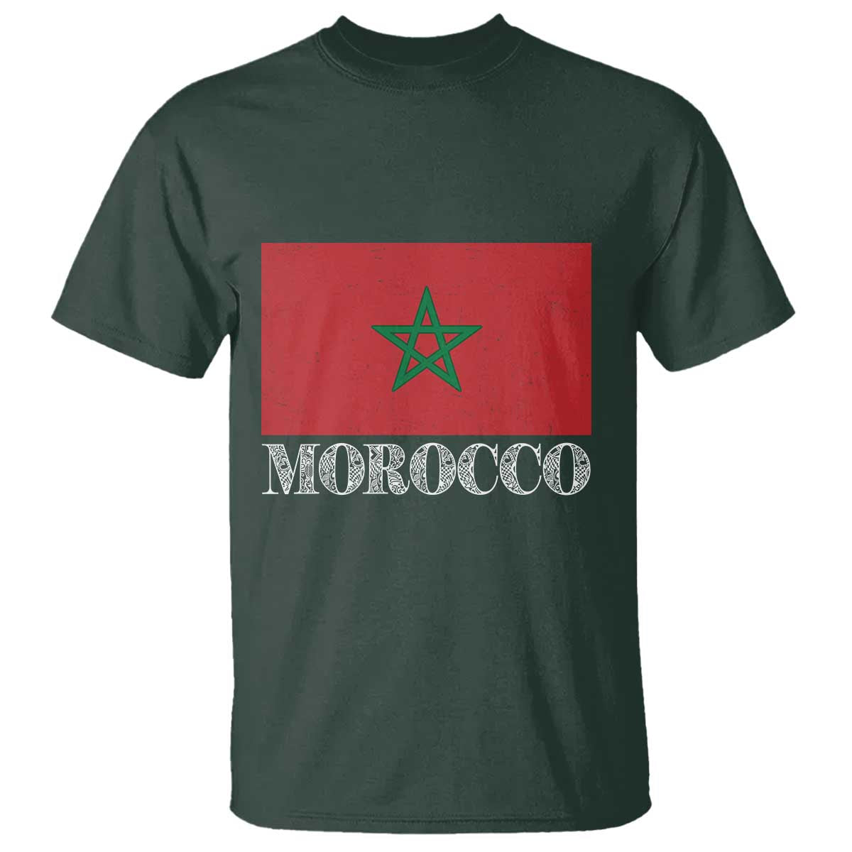 Vintage Morocco Flag T Shirt Patriotic Moroccan Pride