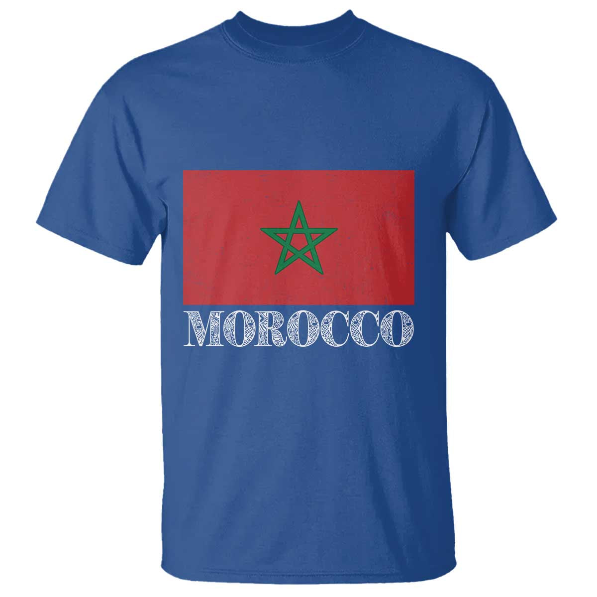 Vintage Morocco Flag T Shirt Patriotic Moroccan Pride
