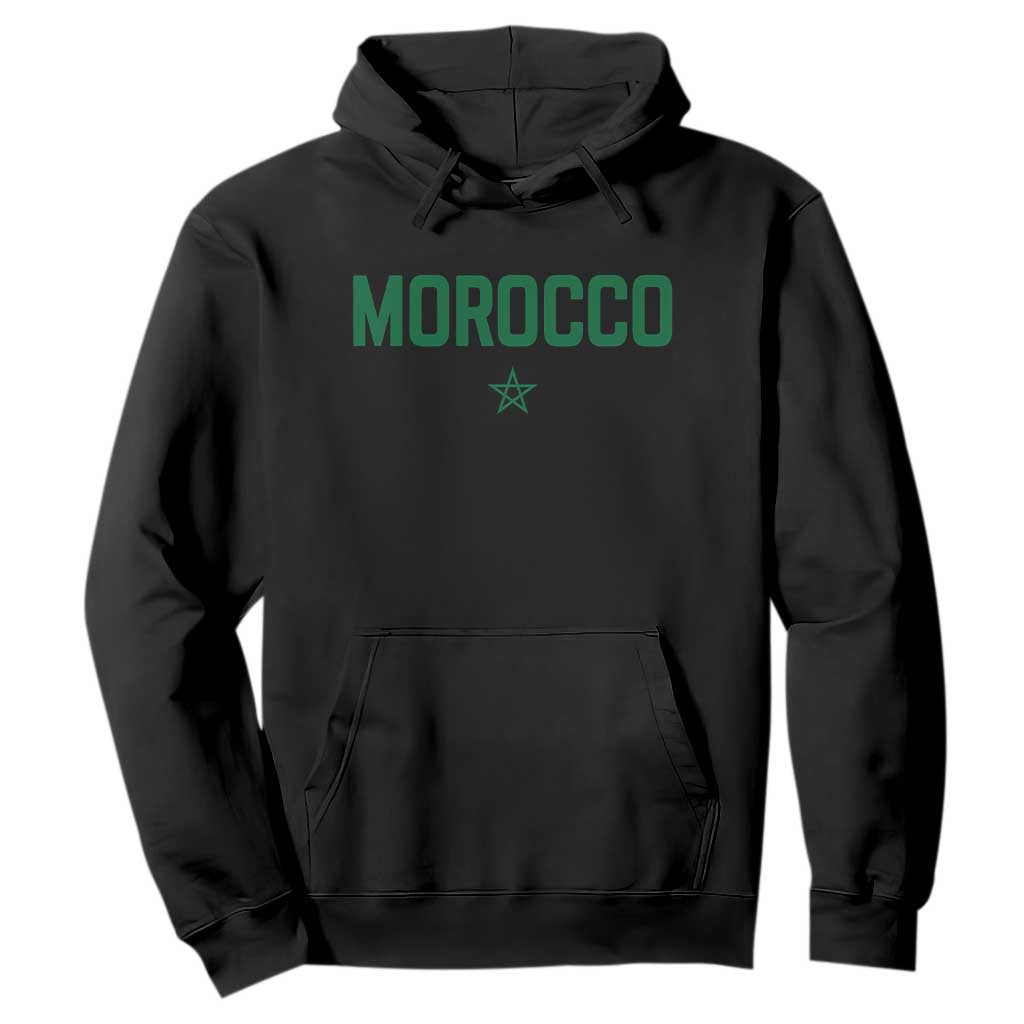 Morocco Star Flag Minimalist Moroccan Pride Hoodie