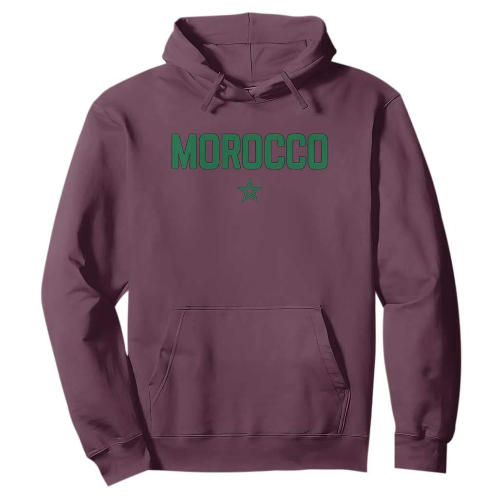 Morocco Star Flag Minimalist Moroccan Pride Hoodie