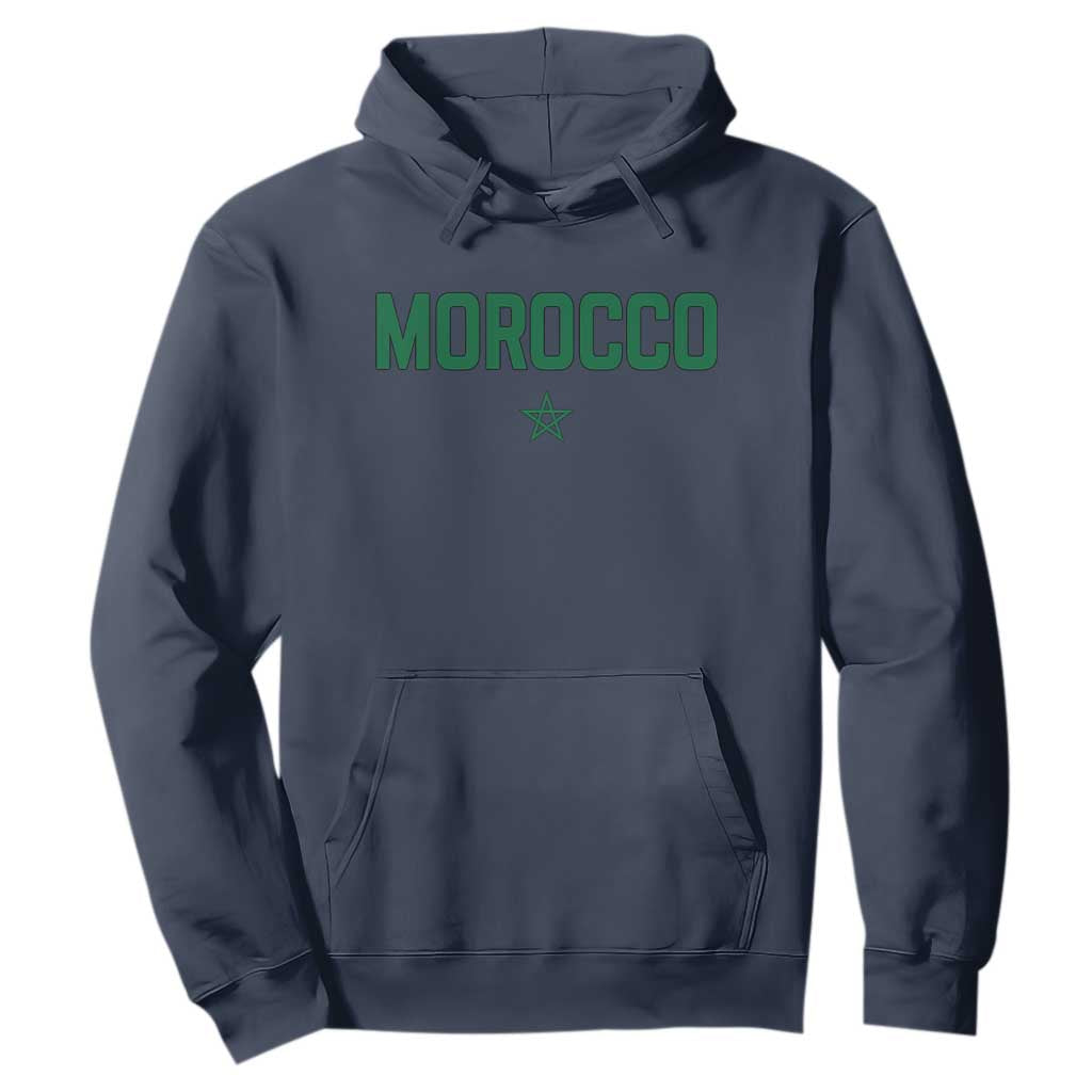 Morocco Star Flag Minimalist Moroccan Pride Hoodie