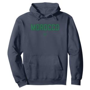 Morocco Star Flag Minimalist Moroccan Pride Hoodie