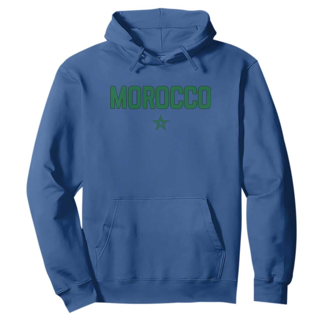 Morocco Star Flag Minimalist Moroccan Pride Hoodie