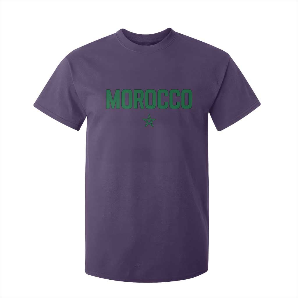 Morocco Star Flag Minimalist Moroccan Pride T Shirt For Kid