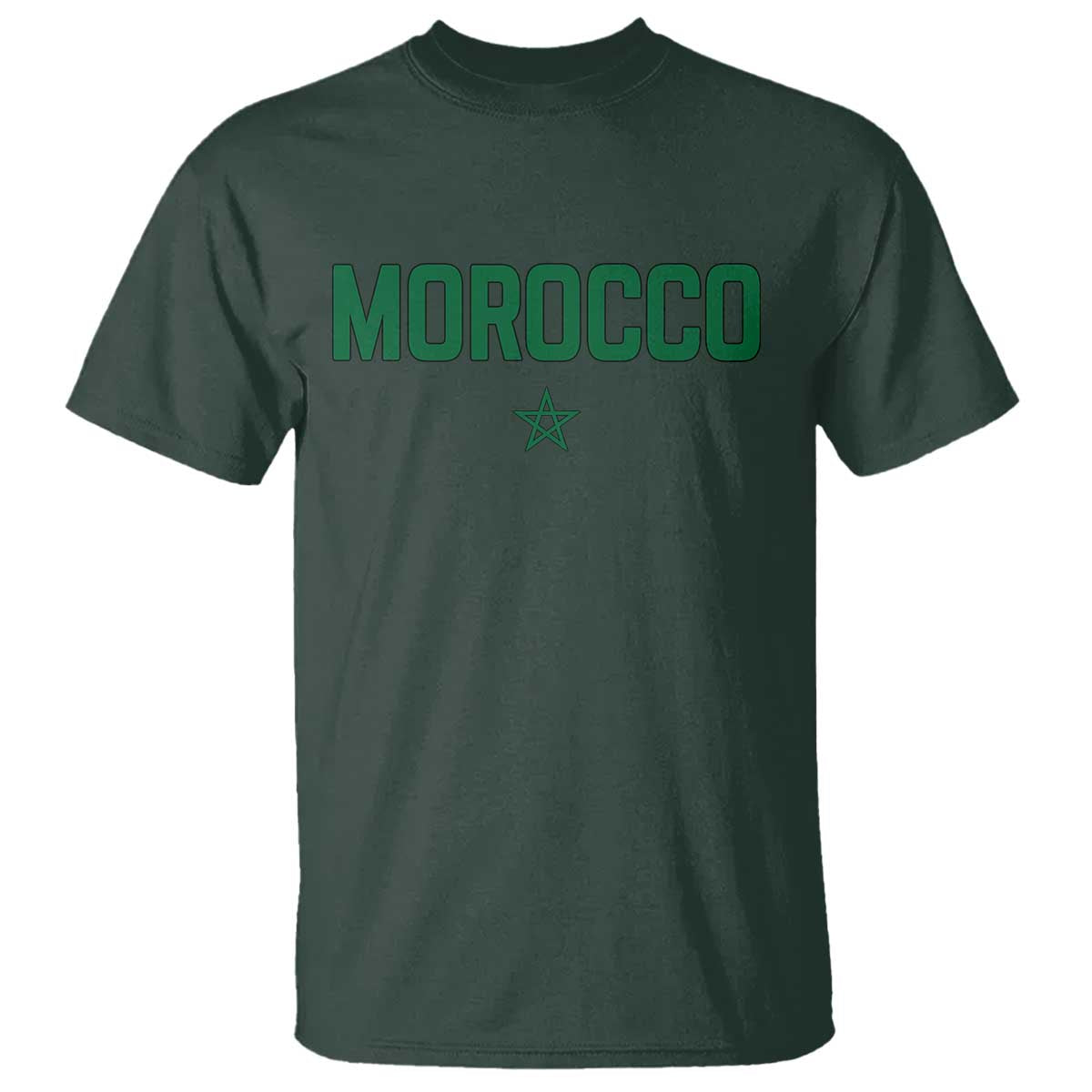 Morocco Star Flag Minimalist Moroccan Pride T Shirt