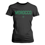 Morocco Star Flag Minimalist Moroccan Pride T Shirt For Women