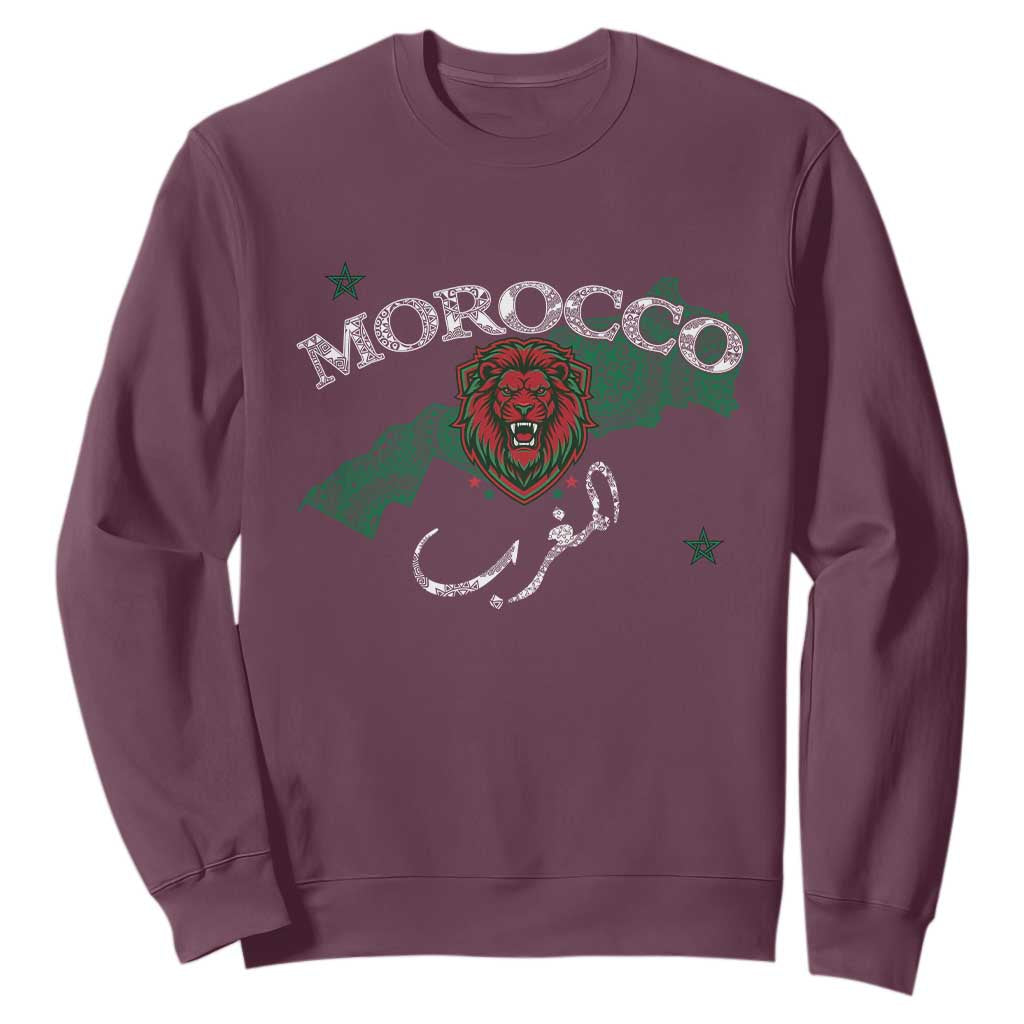 Morocco Lion Maghrib Moroccan Spirit Heritage Sweatshirt