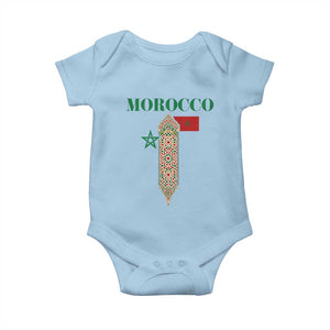 Traditional Moroccan Mosaic Archway Graphic Baby Onesie Morocco Architecture Tile Pattern