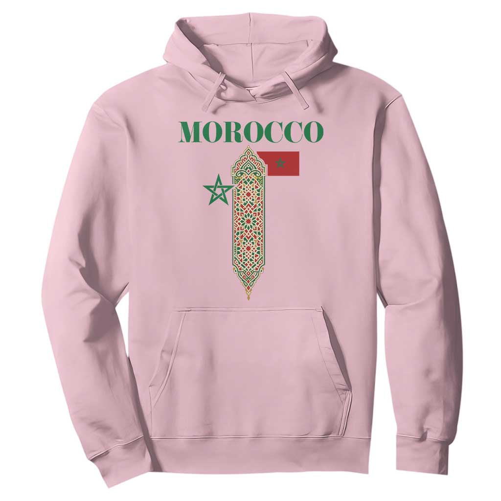 Traditional Moroccan Mosaic Archway Graphic Hoodie Morocco Architecture Tile Pattern