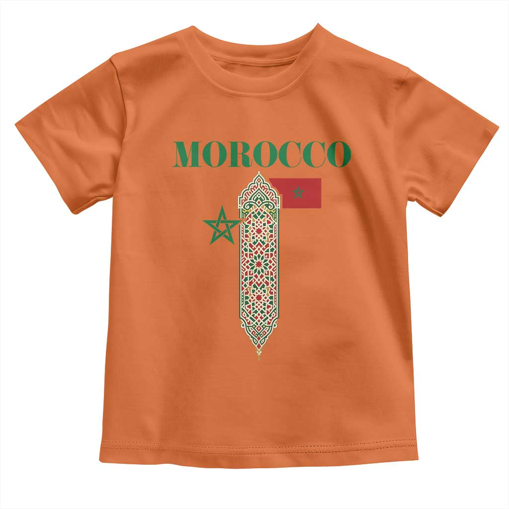 Traditional Moroccan Mosaic Archway Graphic Toddler T Shirt Morocco Architecture Tile Pattern