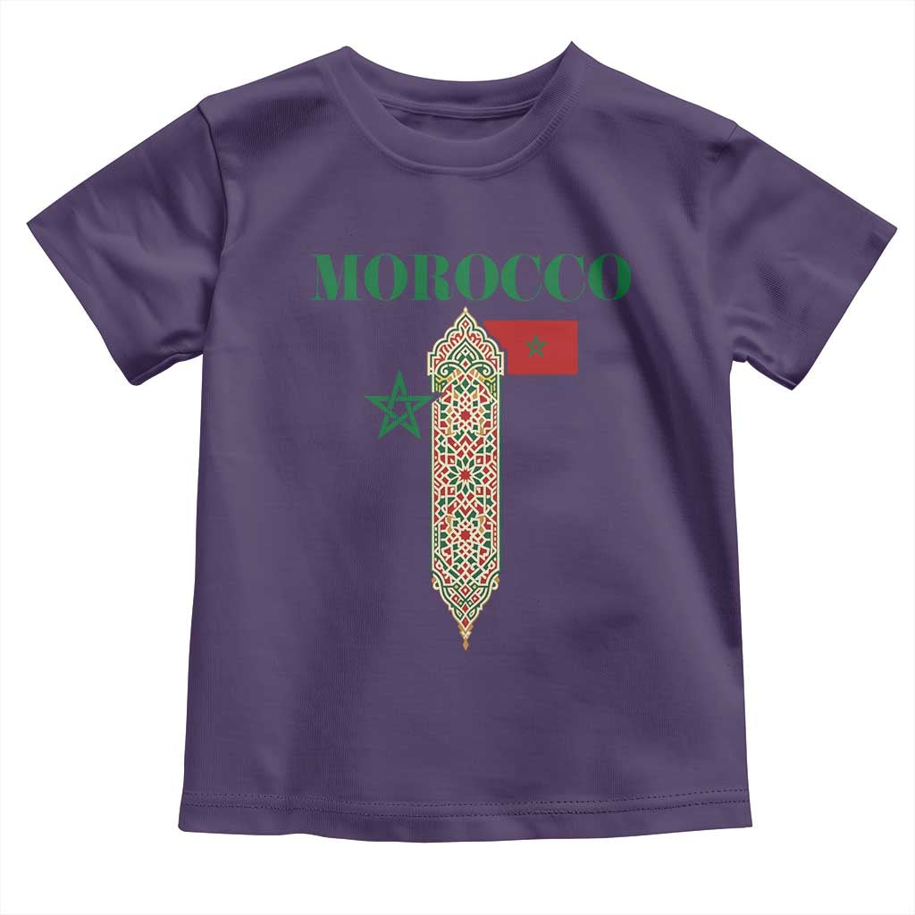 Traditional Moroccan Mosaic Archway Graphic Toddler T Shirt Morocco Architecture Tile Pattern