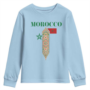 Traditional Moroccan Mosaic Archway Graphic Youth Sweatshirt Morocco Architecture Tile Pattern