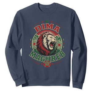 Dima Maghreb Morocco Lion Roar Sweatshirt Proud Patriotic Moroccan Spirit Heritage Support