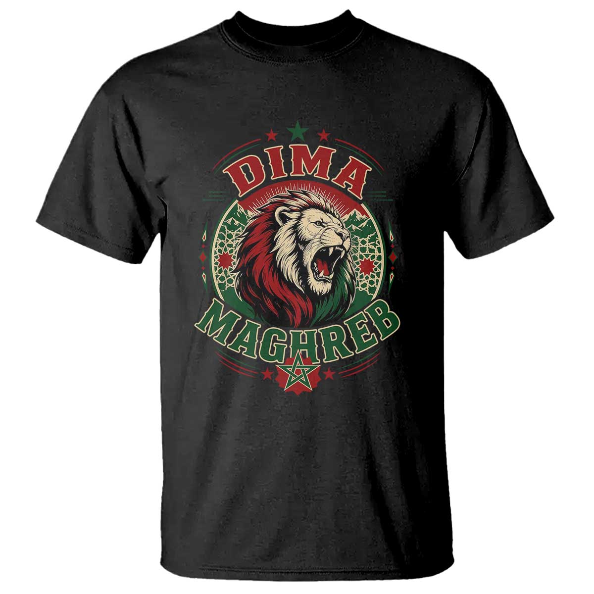 Dima Maghreb Morocco Lion Roar T Shirt Proud Patriotic Moroccan Spirit Heritage Support
