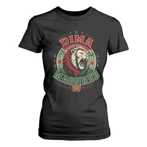 Dima Maghreb Morocco Lion Roar T Shirt For Women Proud Patriotic Moroccan Spirit Heritage Support