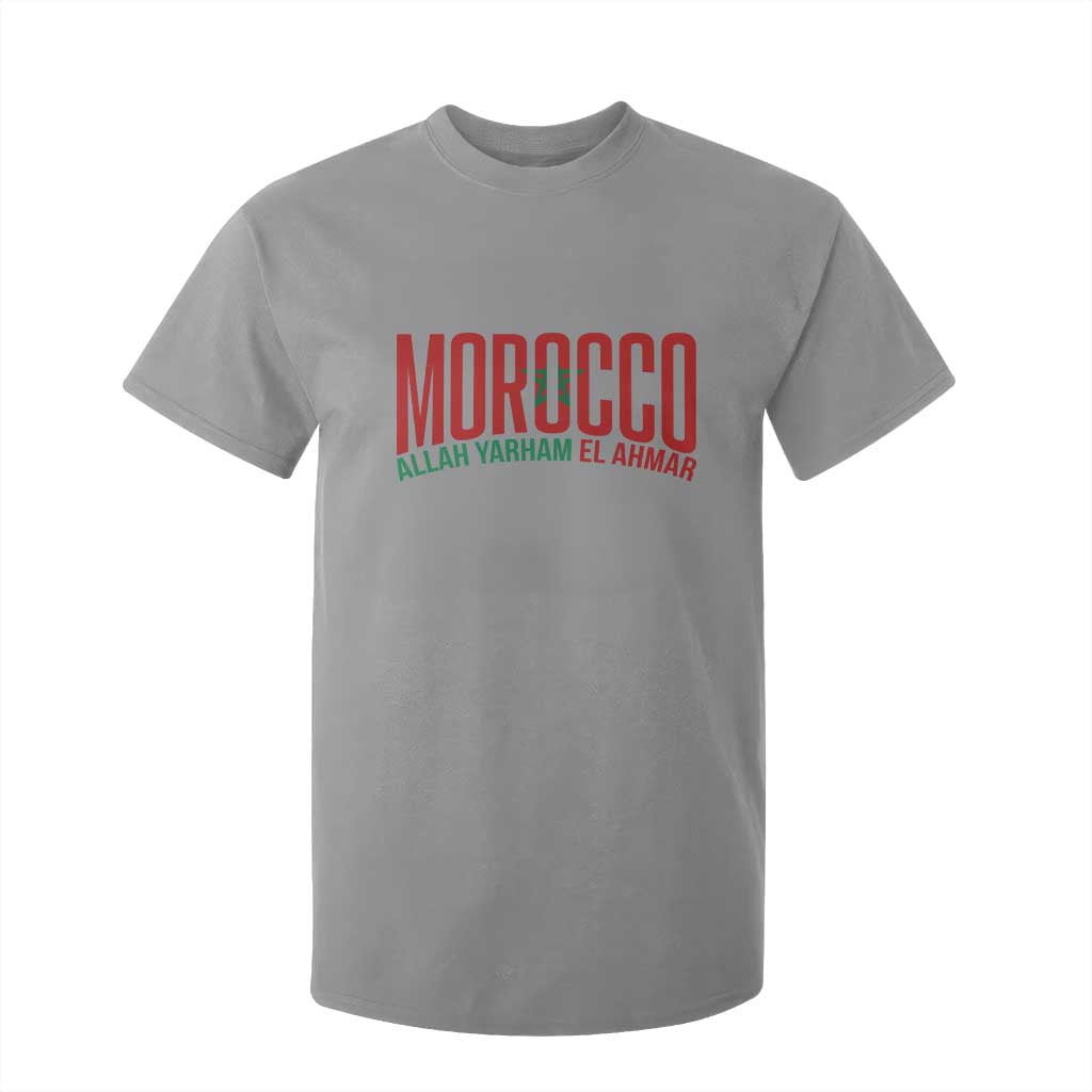 Morocco Flag Pride Allah Yarham El Ahmar T Shirt For Kid Moroccan Soccer Football Fans Gift