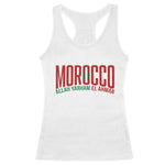 Morocco Flag Pride Allah Yarham El Ahmar Racerback Tank Top Moroccan Soccer Football Fans Gift