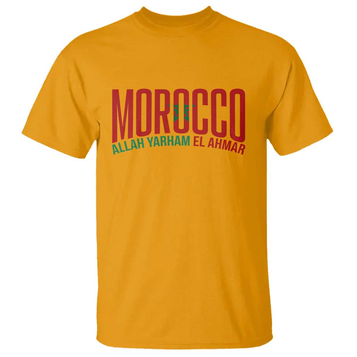 Morocco Flag Pride Allah Yarham El Ahmar T Shirt Moroccan Soccer Football Fans Gift