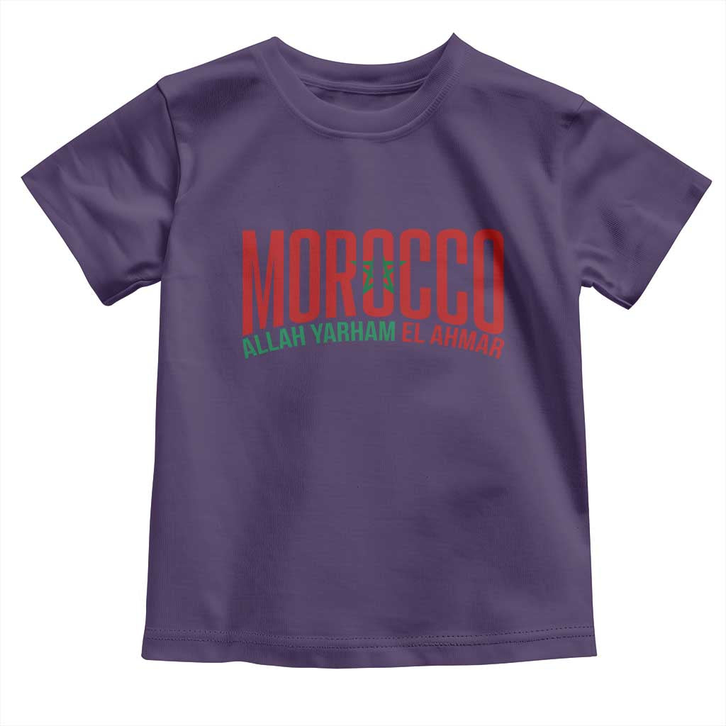 Morocco Flag Pride Allah Yarham El Ahmar Toddler T Shirt Moroccan Soccer Football Fans Gift