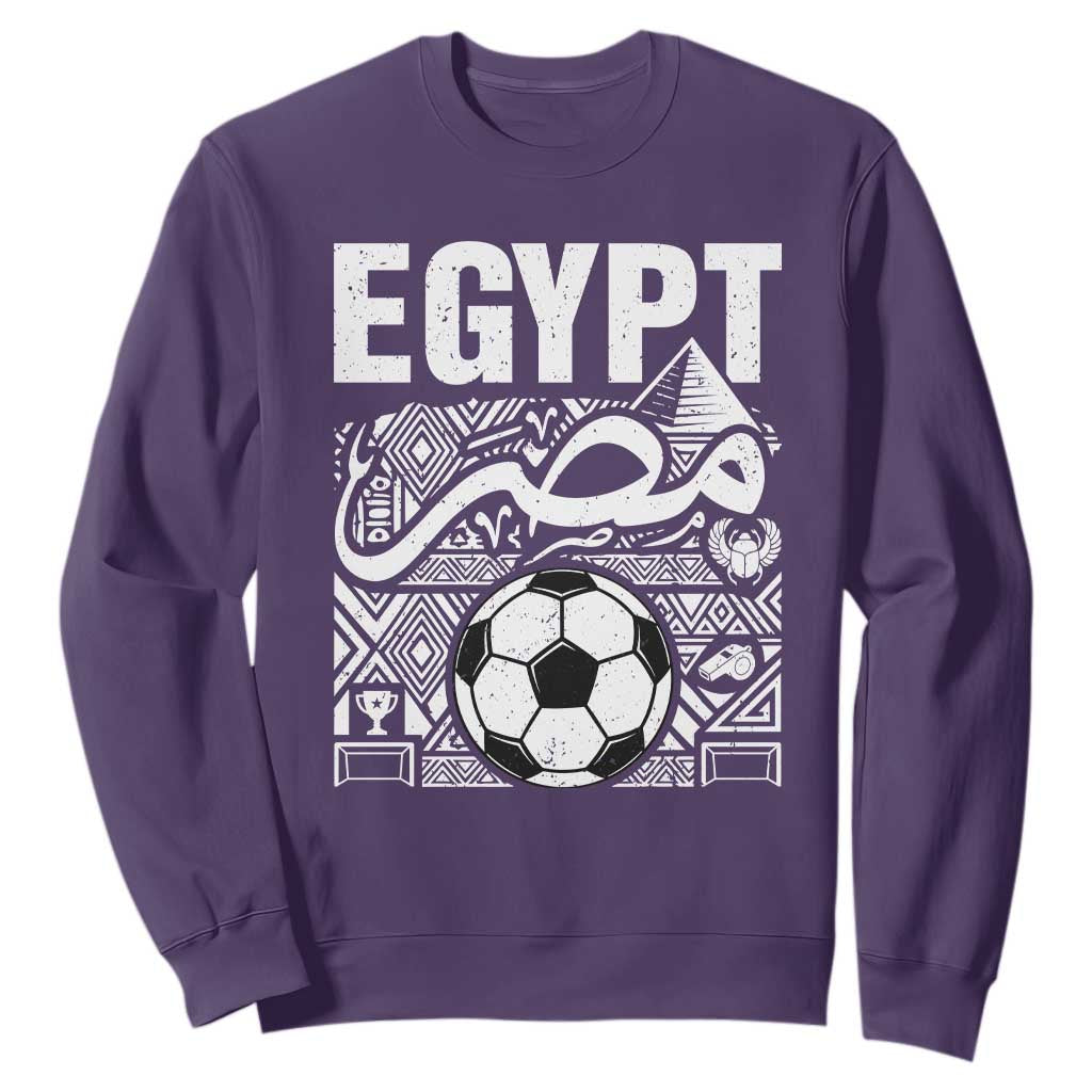 Egypt Soccer Misr Pride Arabic Calligraphy Sweatshirt Egyptian Football Fans Ancient Pyramid Heritage Graphic