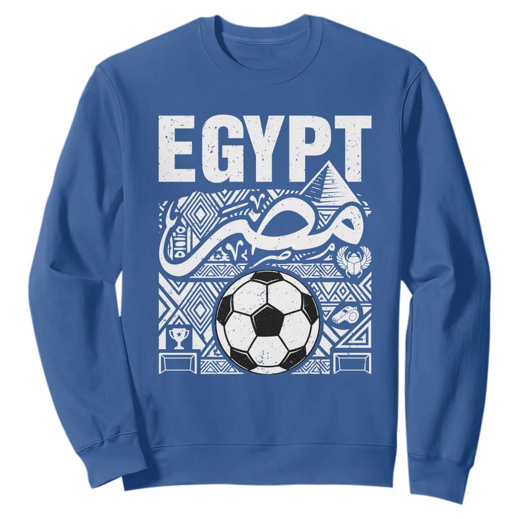 Egypt Soccer Misr Pride Arabic Calligraphy Sweatshirt Egyptian Football Fans Ancient Pyramid Heritage Graphic