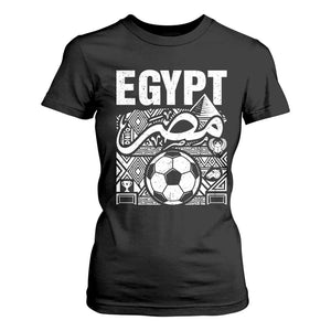 Egypt Soccer Misr Pride Arabic Calligraphy T Shirt For Women Egyptian Football Fans Ancient Pyramid Heritage Graphic