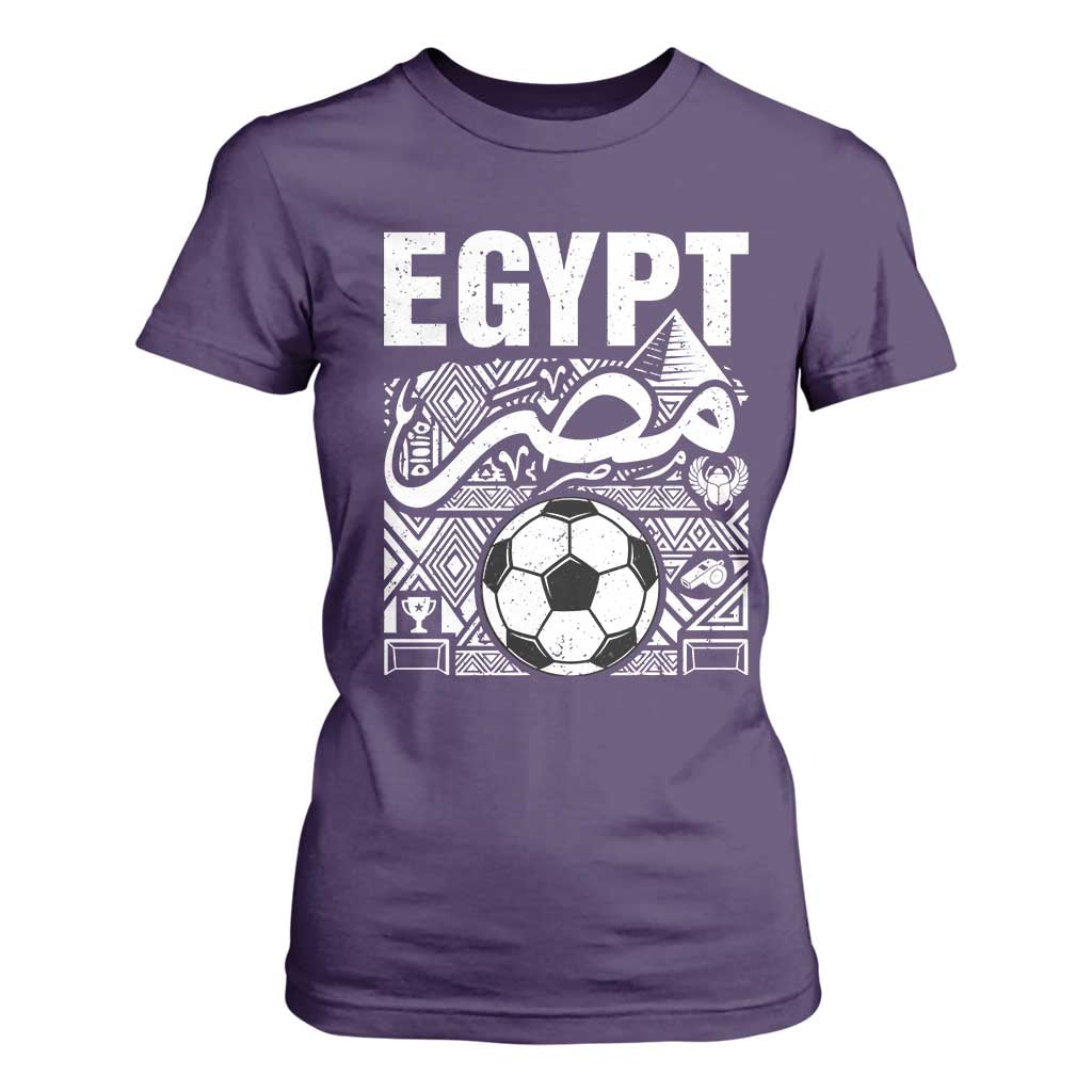 Egypt Soccer Misr Pride Arabic Calligraphy T Shirt For Women Egyptian Football Fans Ancient Pyramid Heritage Graphic