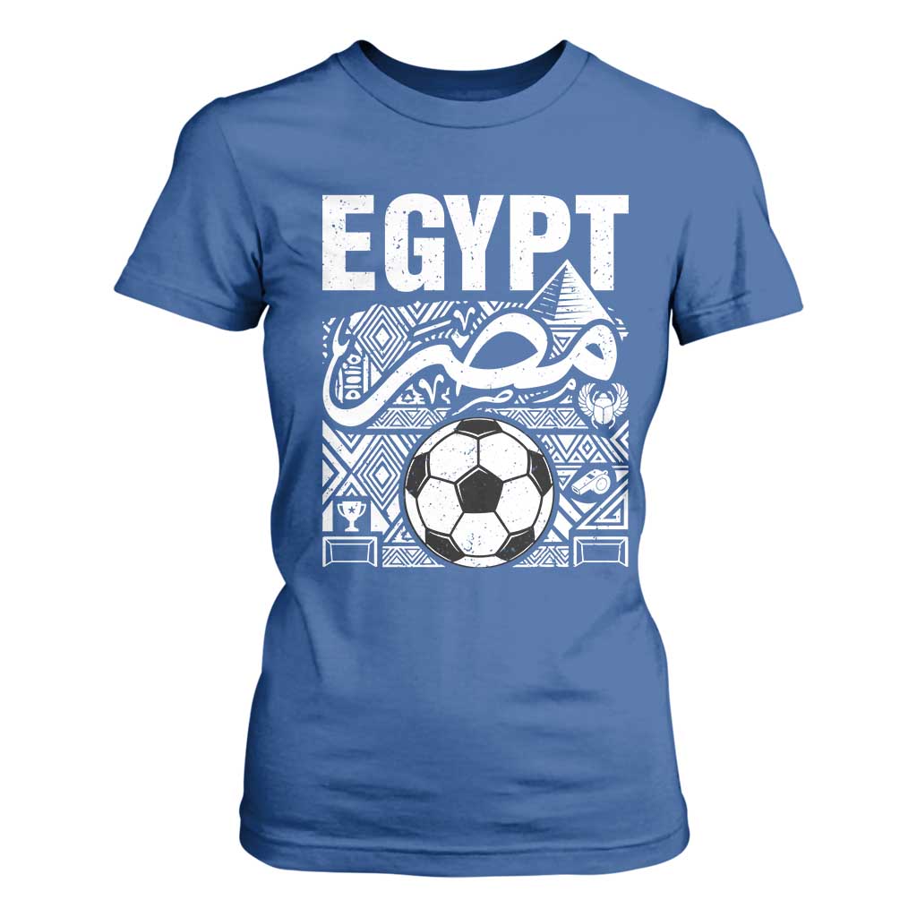 Egypt Soccer Misr Pride Arabic Calligraphy T Shirt For Women Egyptian Football Fans Ancient Pyramid Heritage Graphic