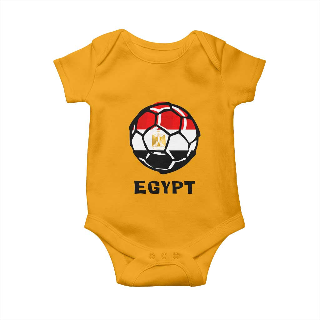 Egyptian Flag Soccer Ball Graphic Baby Onesie Egypt Pride Sports Football Fans Match Day