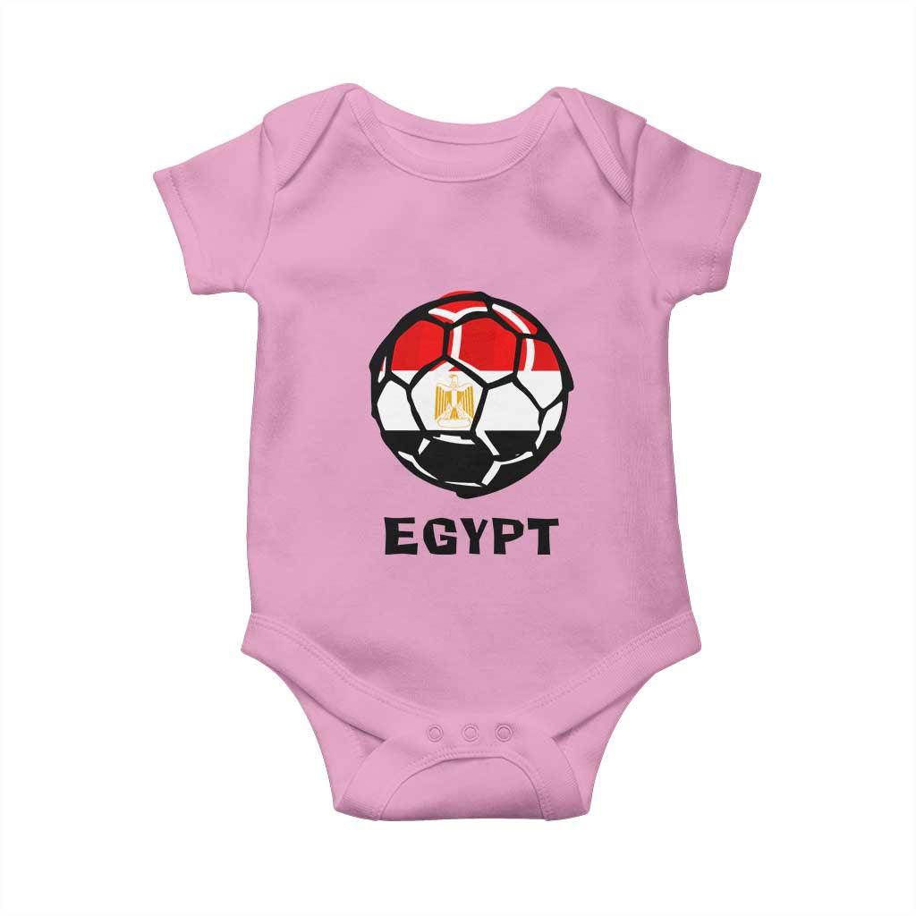 Egyptian Flag Soccer Ball Graphic Baby Onesie Egypt Pride Sports Football Fans Match Day
