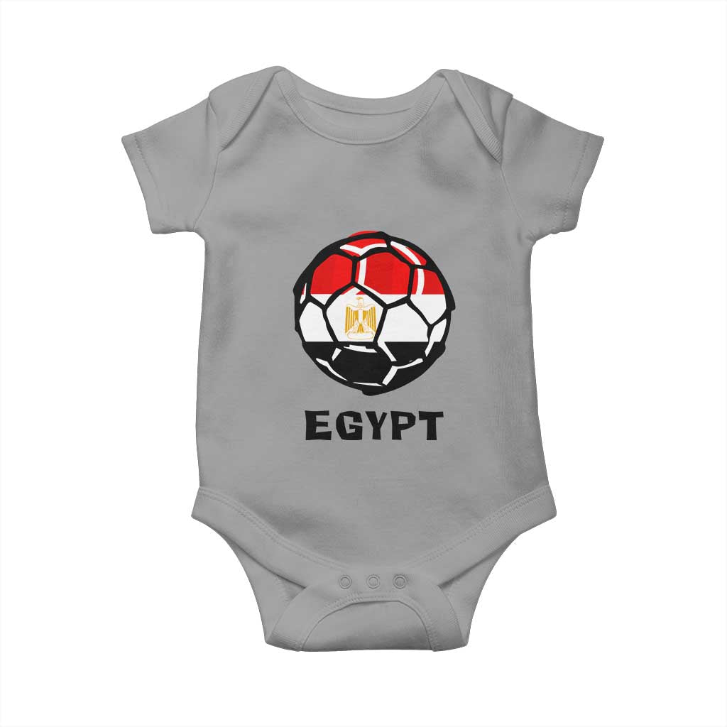 Egyptian Flag Soccer Ball Graphic Baby Onesie Egypt Pride Sports Football Fans Match Day