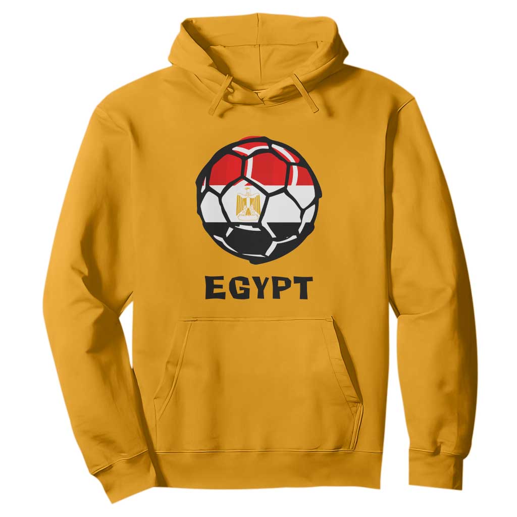 Egyptian Flag Soccer Ball Graphic Hoodie Egypt Pride Sports Football Fans Match Day