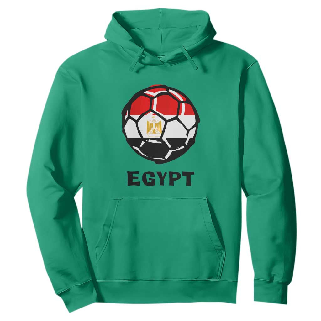 Egyptian Flag Soccer Ball Graphic Hoodie Egypt Pride Sports Football Fans Match Day