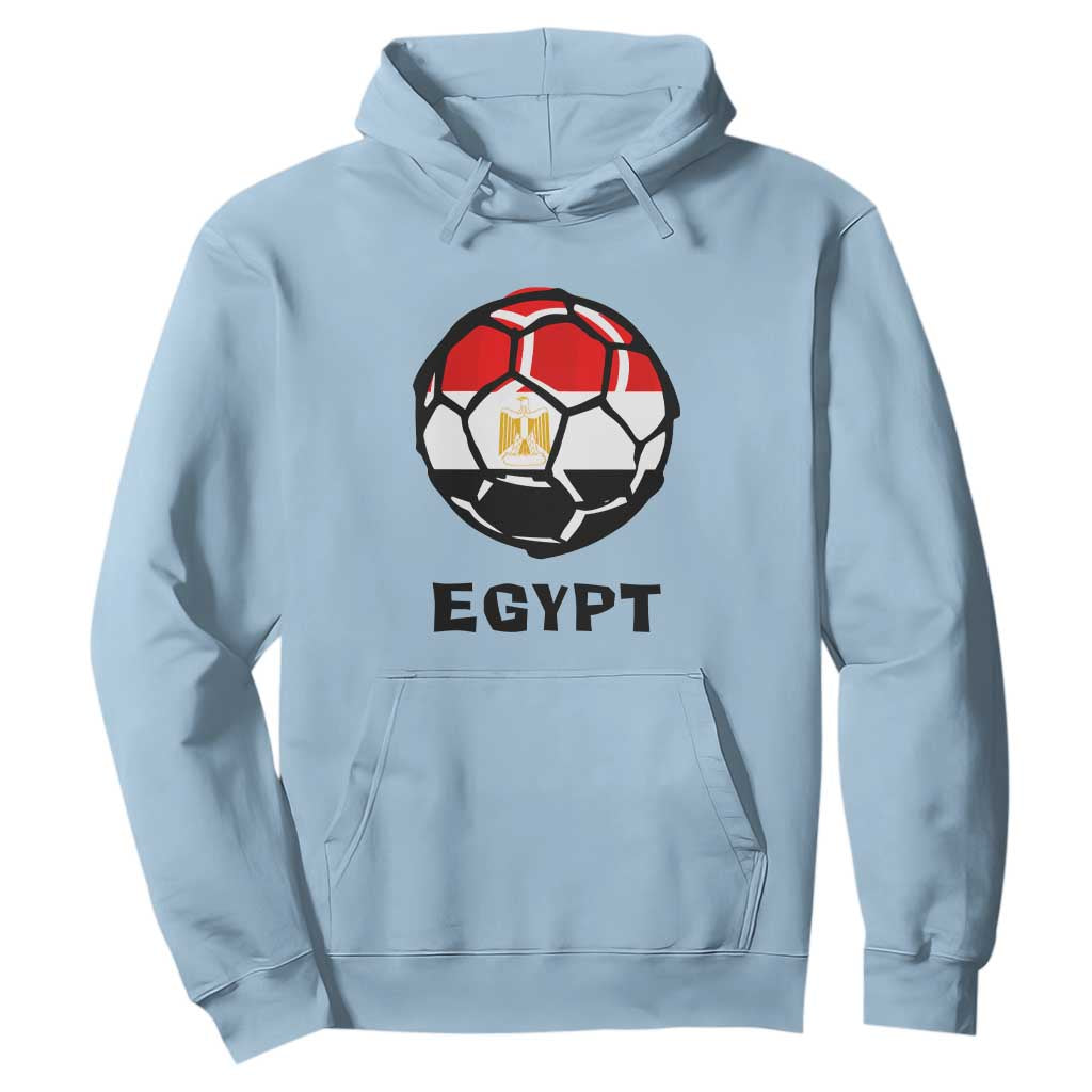 Egyptian Flag Soccer Ball Graphic Hoodie Egypt Pride Sports Football Fans Match Day