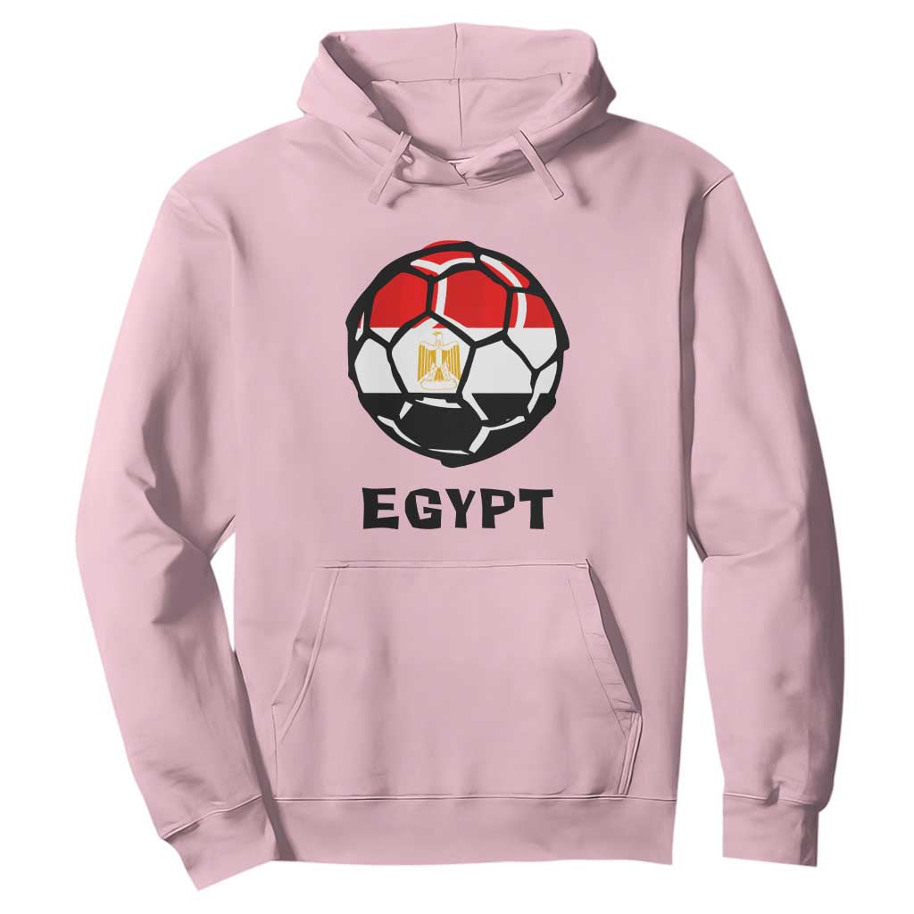Egyptian Flag Soccer Ball Graphic Hoodie Egypt Pride Sports Football Fans Match Day