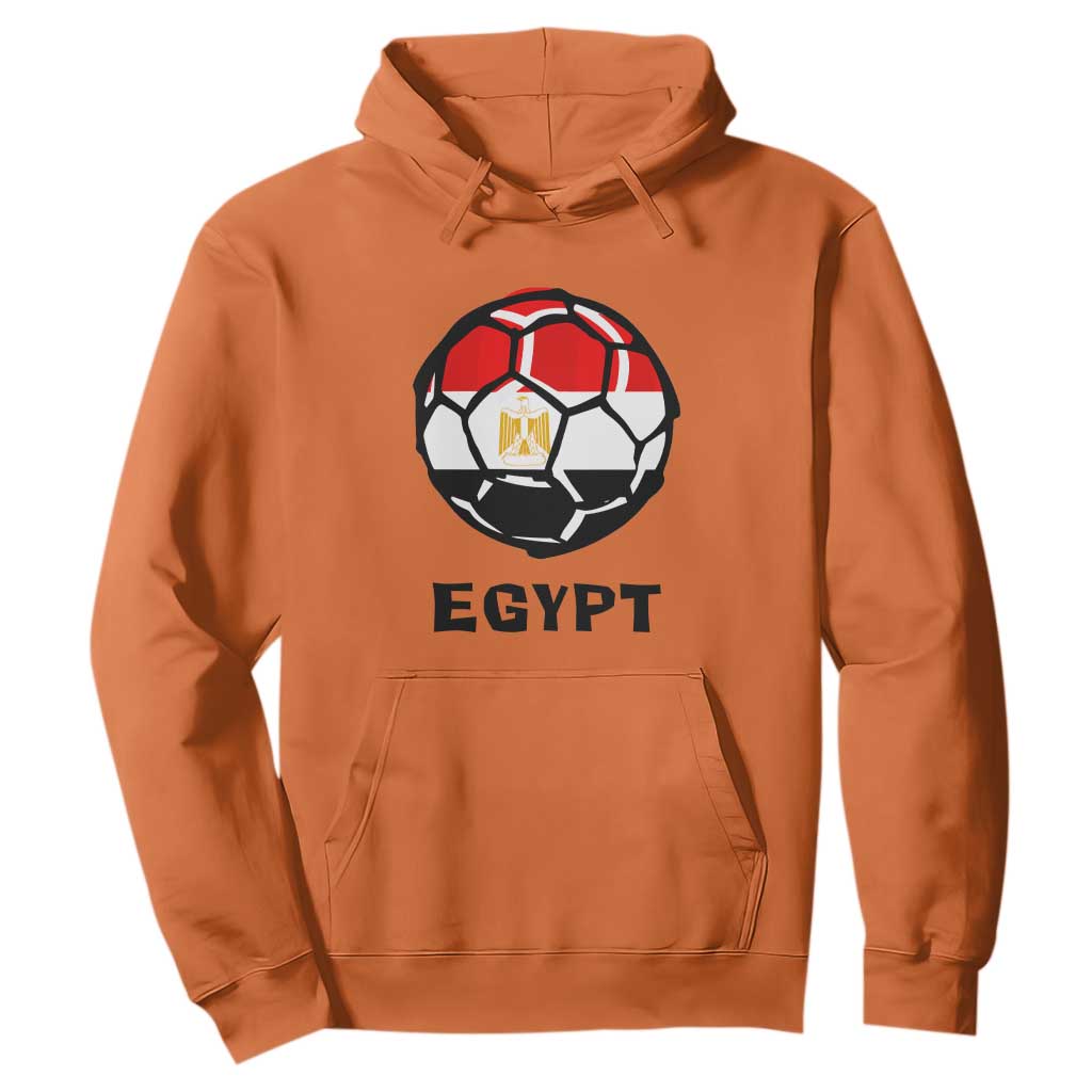 Egyptian Flag Soccer Ball Graphic Hoodie Egypt Pride Sports Football Fans Match Day