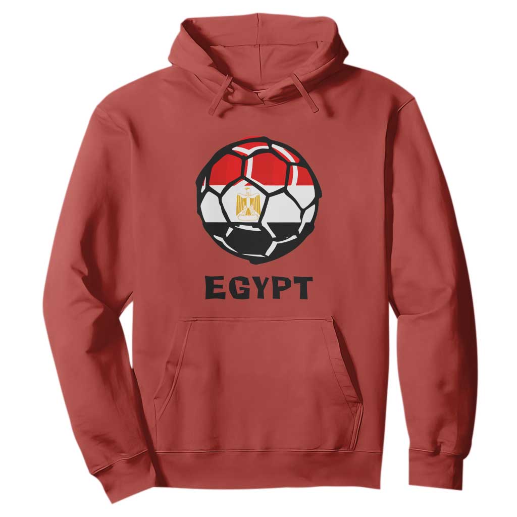 Egyptian Flag Soccer Ball Graphic Hoodie Egypt Pride Sports Football Fans Match Day