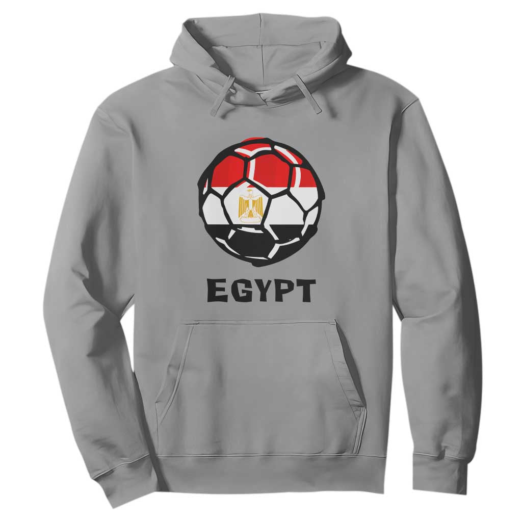 Egyptian Flag Soccer Ball Graphic Hoodie Egypt Pride Sports Football Fans Match Day