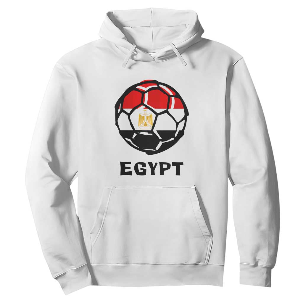 Egyptian Flag Soccer Ball Graphic Hoodie Egypt Pride Sports Football Fans Match Day