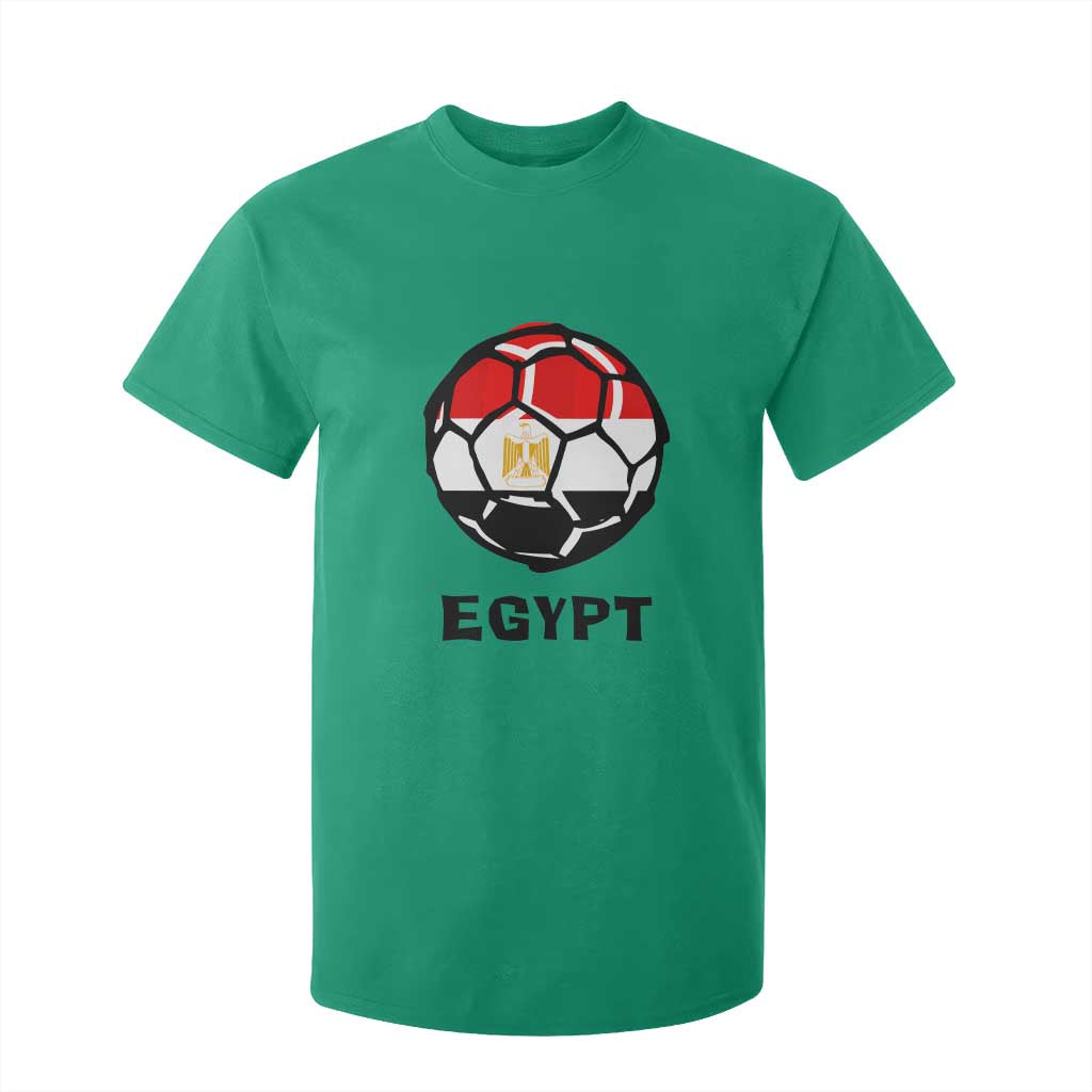 Egyptian Flag Soccer Ball Graphic T Shirt For Kid Egypt Pride Sports Football Fans Match Day