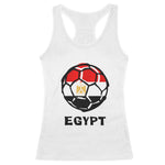 Egyptian Flag Soccer Ball Graphic Racerback Tank Top Egypt Pride Sports Football Fans Match Day